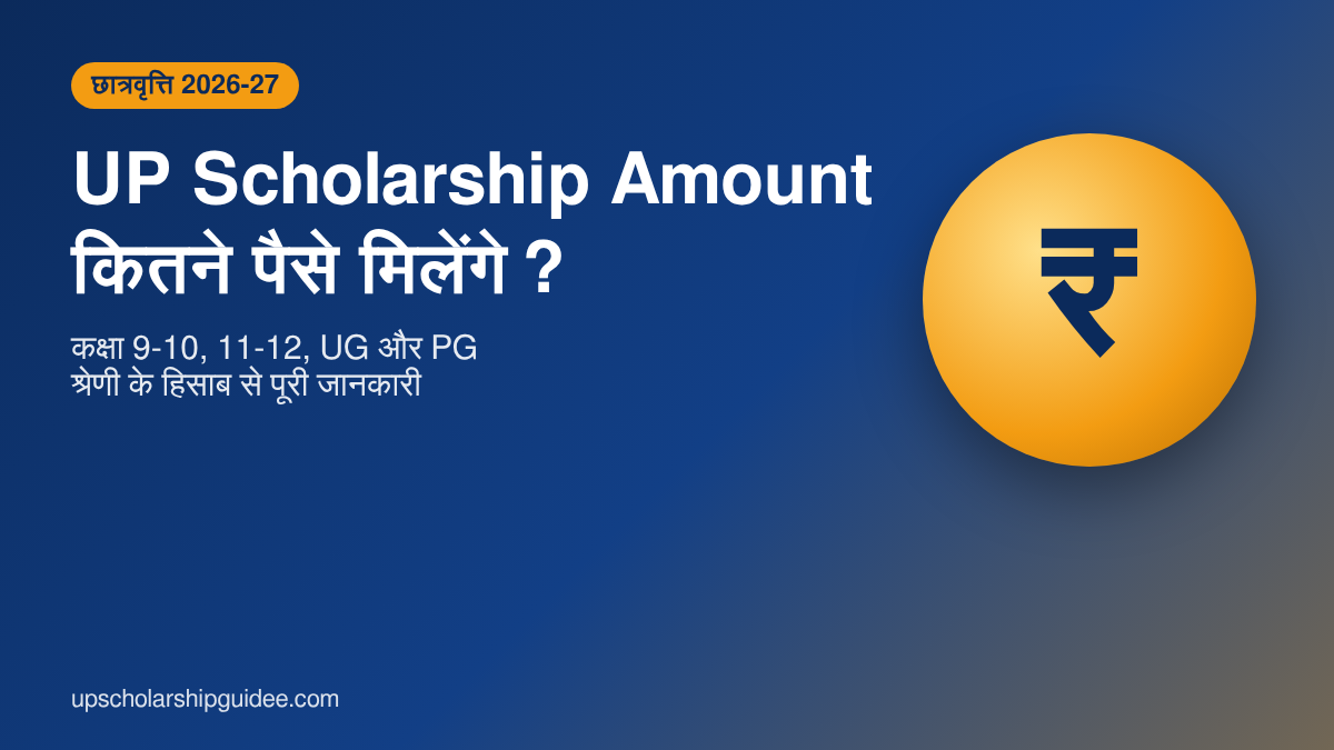 UP Scholarship Amount 2026-27 कितने पैसे मिलेंगे