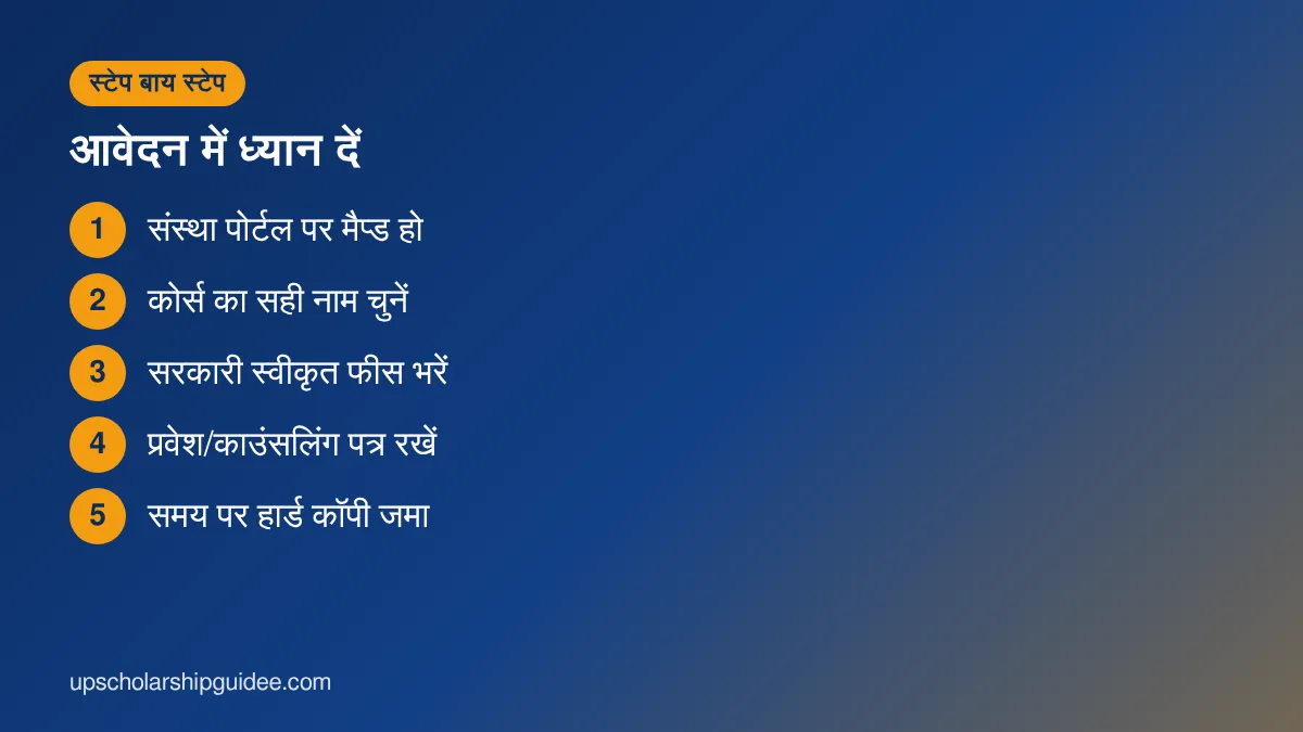 प्रोफेशनल कोर्स आवेदन में ध्यान दें